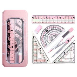 썸즈마인 학용품 컴퍼스 8종 세트 핑크 180 x 76 mm, 1세트