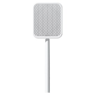 하이온 충전식 각도조절 전기모기채 + 스탠딩 거치대 화이트, M2B