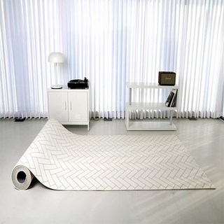 mom&maum 自組幼兒人字捲墊, 白色