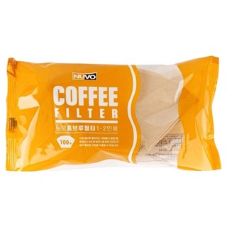 누보 홈브루 커피필터 브라운 1~2인용, 1개, 100개입