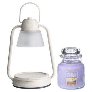YANKee CANDLe 小瓶裝 + Beacon 迷你融蠟燈禮盒, 香檳色, 檸檬薰衣草
