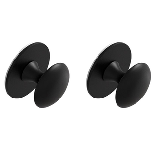 Greenuer 免打孔不鏽鋼簡易黏貼傢俱把手, 2個, 黑色