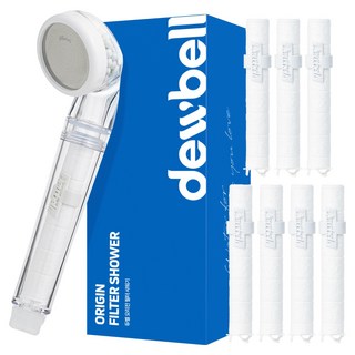 듀벨 오리진 필터샤워기 + 리필필터 7p 세트, 1세트, 화이트