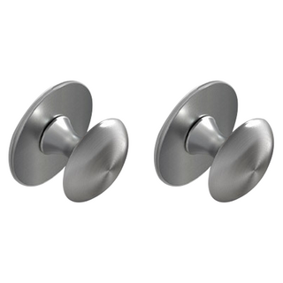 Greenuer 免打孔不鏽鋼簡易黏貼傢俱把手, 2個, 拉絲銀