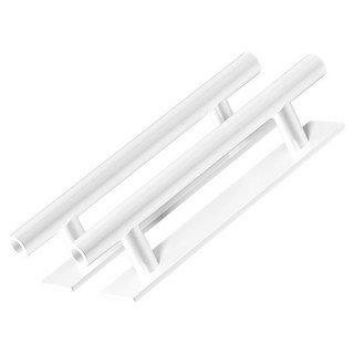 Greenuer 現代免鑽孔黏貼式家具把手, 白色, 2個