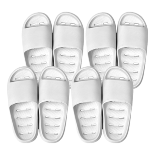 寢室安居 EVA厚底排水拖鞋, 白色, 4雙
