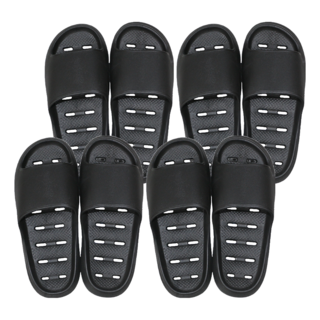 寢室安居 EVA厚底排水拖鞋, 黑色, 4雙