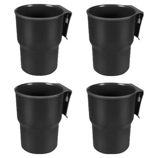 곰지홈 걸이형 데스크 정리 수납 홀더, 블랙, 4개