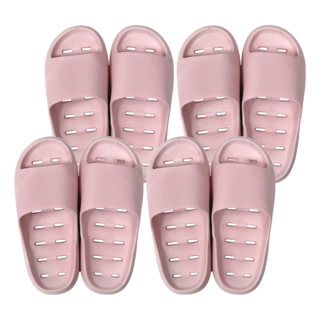 寢室安居 EVA厚底排水拖鞋, 粉色, 4雙