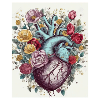 BM Design華麗感寶石十字繡 30*40cm, 1組, 愛心F款