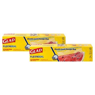 GLAD 佳能 Flex'n Seal 彈性伸縮冷藏夾鏈袋, 2個, 15入
