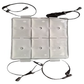 PCM 涼感包 冰墊 後背包用 涼墊 靠背 散熱片 6格 白色 19.5x x 22.5 cm, 1個