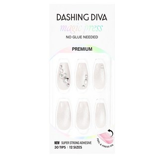 데싱디바 매직프레스 네일팁 세트 에끌라, 1개, 화이트 + 실버