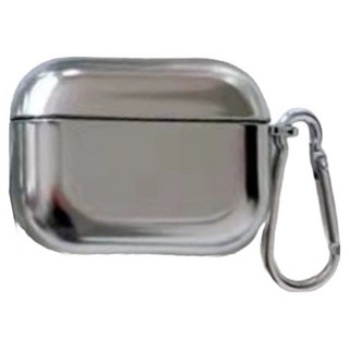 Loft Market 透明簡約 AirPods 保護殼, AirPods Pro 2, 霧面銀, 1個