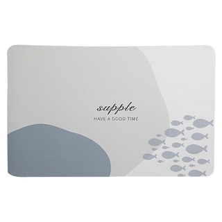 樹懶慢慢 想家瞬間軟式硅藻土地墊/浴室地墊/廁所地墊/吸水地墊/防滑地墊/腳踏墊, 漠然 灰色, 1個