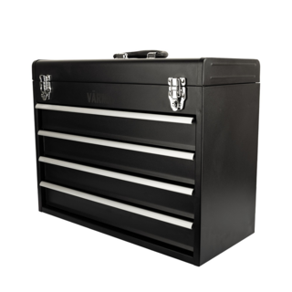 VARMA 四抽屜重型攜帶式工具箱 黑色, 1個