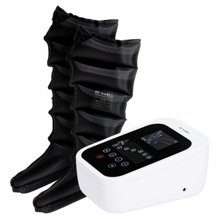 닥터웰 프리웰 무선 6구 다리 종아리 허벅지 공기압 마사지기 DR-5033, 블랙