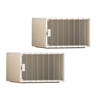 FAmILyLIFE 生活 長虹波紋磁吸式可疊加 小型款收納櫃, 2個