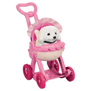 키즈팡팡 플러쉬펫 강아지 인형 유모차, 혼합색상, 1개, 23cm
