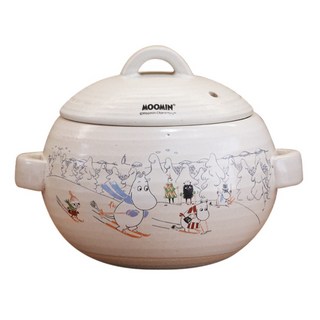 ONE TWO POT 萬土燒 嚕嚕米 MOOMIN 日式球釜多功能燉煮砂鍋 冰雪節 2L, 22.6cm, 1個