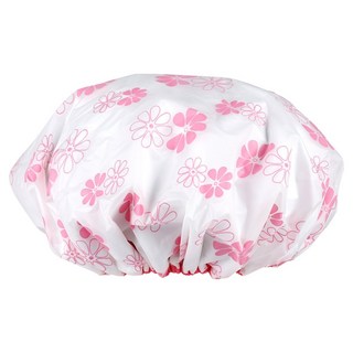 花漾多功能吸水雙層浴帽 直徑28cm 高度18cm 顏色隨機 雙層浴帽 吸水浴帽, 1個