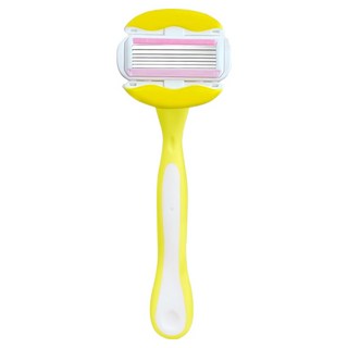 쏙쏙채움 겨드랑이 다리털 여성용 면도기 6중날 면도기 옐로우 16.7 x 5.7 cm, 1개, 1개입