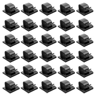 굻은 선 정리 클립, 블랙, 30개