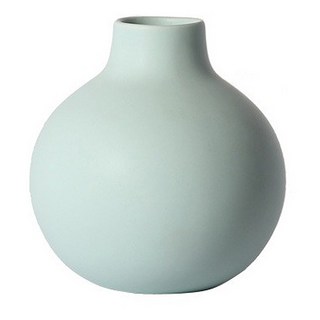 莫蘭迪啞光 大肚款 陶瓷花瓶, 淺藍色