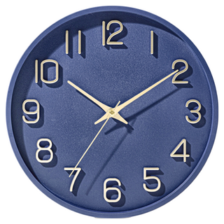 Marchenmond 閃爍靜音 30cm 深藍色 時尚簡約 指針壁鐘
