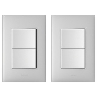 Legrand 羅格朗 阿佩拉 Simple 3路2聯開關 銀色, 2個