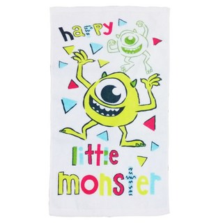 Disney 迪士尼 洗臉巾3件組 精梳棉 超柔軟 吸水性佳, 1組, 快樂大眼仔 白色 + 綠色