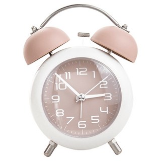 超大鈴聲小夜燈數字鬧鐘 210g, 粉色