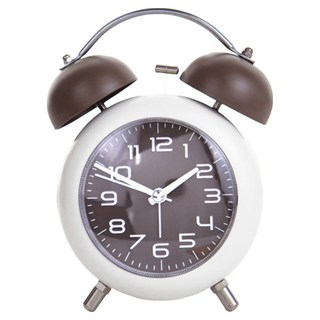 小麥購物 超大鈴聲小夜燈數字鬧鐘 210g, 棕色