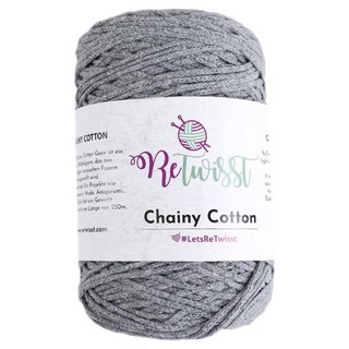 Retwist Chainy Cotton 編織線 250g, 03 灰色, 1個
