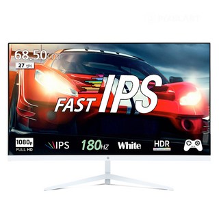 PIXELAR FHD Fast IPS 180Hz 顯示器 白色, 68cm, PA2718W(無瑕疵)