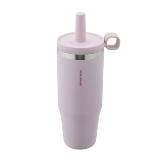 cook power 鍋寶 樂嚼系列 真空提環內陶瓷珍珠粗吸管杯, 1L, 1個, 玫瑰露