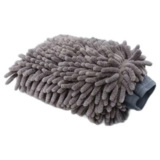 GUNU 방수 극세사 세차 미트, 1개, 그레이