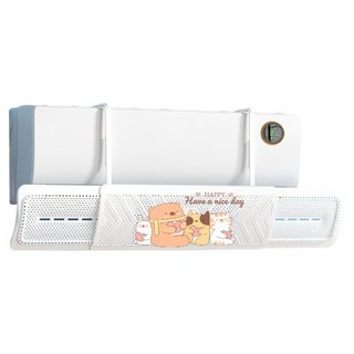 BM design 可愛動物圖案冷氣擋風板, 1個, 2024年D款新概念三合一休閒度假