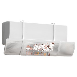 BM design 可愛動物圖案冷氣擋風板, 1個, A款加大版新款三合一可折疊可愛家庭