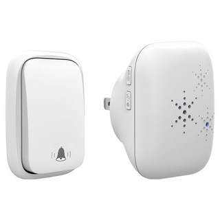 Couselect 免佈線遠距離無線門鈴 一拖一 呼叫器/電子門鈴 Q189 白色, 1組