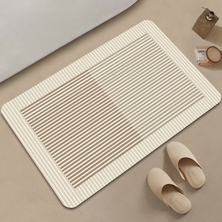 軟珪藻土地墊, 簡約線條 多色, 2個