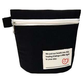 세맘스 보온보냉 양면방수 신호등 파우치, 블랙