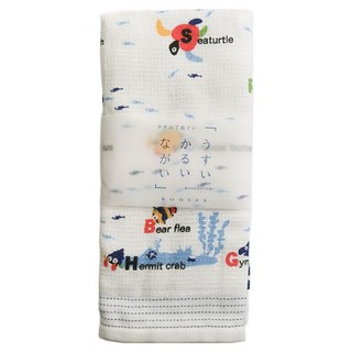 kontex 純棉多功能日本棉紗長巾 柔軟吸水面巾 100x33cm, 水族館, 1條
