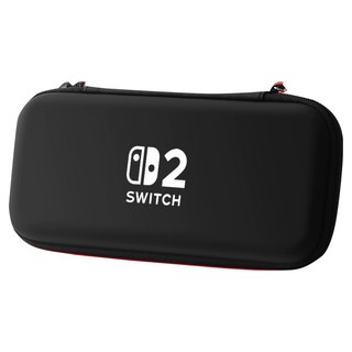 HOHOO Lunic Nintendo Switch 2 輕薄保護殼 收納包, 1個, 黑底白標, 單一商品