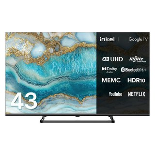인켈 4K UHD 구글5.0 DLG 120Hz 스마트TV, 109cm(43인치), SU430CHD, 스탠드형, 고객직접설치