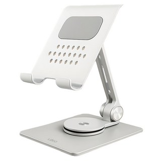 레토 접이식 회전 스틸 태블릿 거치대 대형, 실버, 1개, LTS-R02
