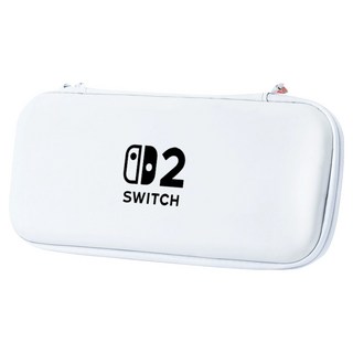 HOHOO Lunic Nintendo Switch 2 輕薄保護殼 收納包, 1個, 白底黑標, 單一商品