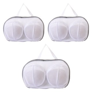 上手家居 可手提防變形內衣洗衣袋, 灰色, 3個