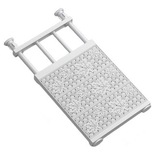 홈스토리즈 무타공 다용도 길이조절 압축봉 선반, 화이트