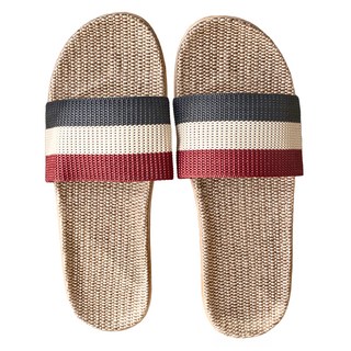 BonBon naturel 女款亞麻透氣涼拖鞋 紅色 舒適居家拖鞋, 1雙, M